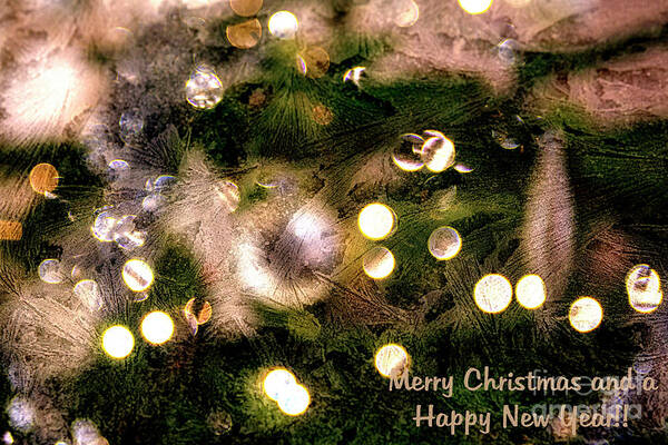 Winter Poster featuring the photograph Merry Christmas witn baubles and lights by Patricia Hofmeester