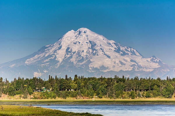 Mt. Redoubt Poster featuring the photograph Mt. Redoubt #1 by Claudia Abbott