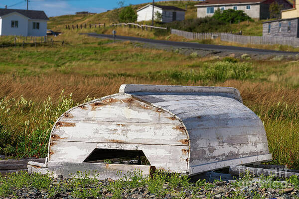 Old Poster featuring the photograph Old wooden boat #1 by Les Palenik