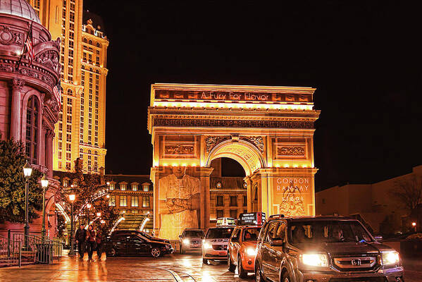 Paris Las Vegas Poster featuring the photograph Arch du Triumph, Paris, Las Vegas by Tatiana Travelways