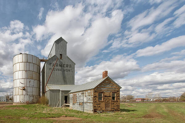 2017 Poster featuring the photograph Plevna Grain Elevator #1 by Bert Peake