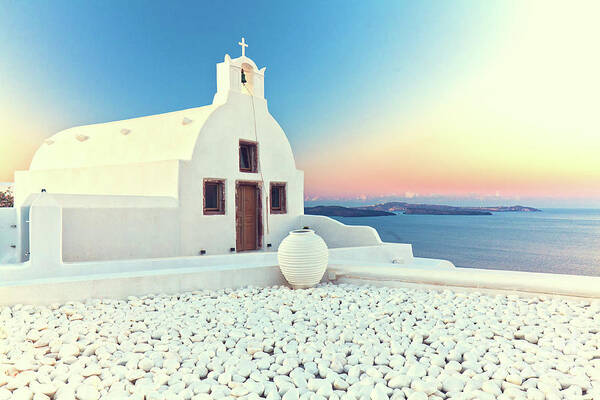 Oia Poster featuring the photograph Santorini #1 by Gualtiero Boffi