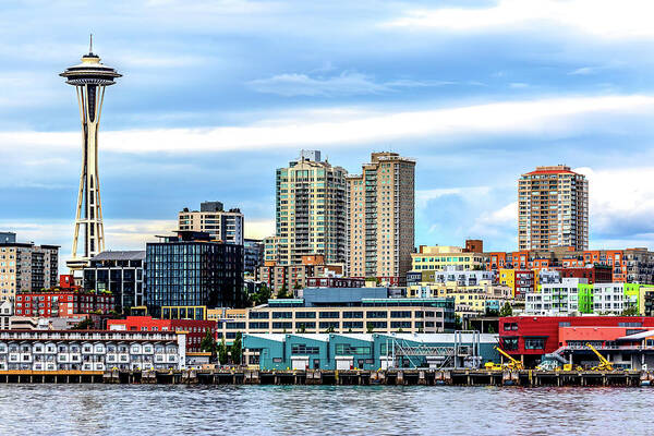 Seattle Poster featuring the photograph Seattle Skyline HDR #1 by Rob Green