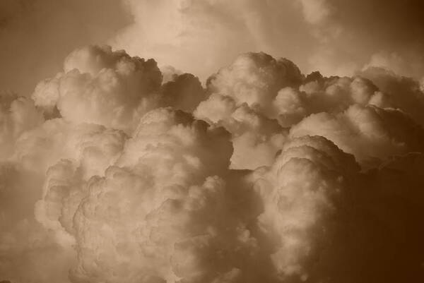 Sepia Poster featuring the photograph Sepia Clouds #1 by Rob Hans