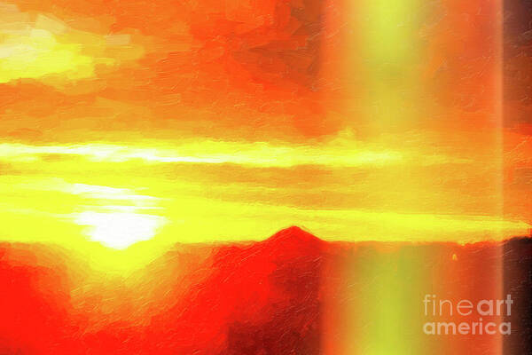 Sunrise Paint Poster featuring the digital art Sunrise Paint #2 by Donna L Munro