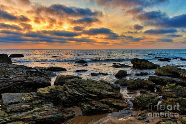 Sunset Poster featuring the photograph Sunset At Crystal Cove #2 by Eddie Yerkish
