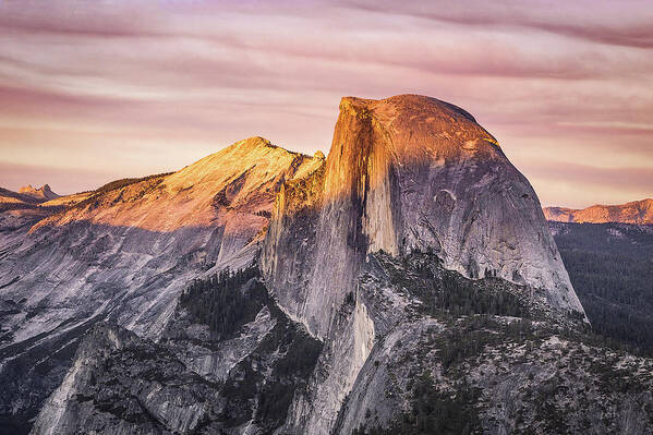 Glacier Point Poster featuring the photograph Sunset from Glacier Point, Yosemite #1 by Francesco Riccardo Iacomino