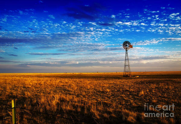 Rancher Poster featuring the photograph Texas Plains Windmill #2 by Fred Lassmann