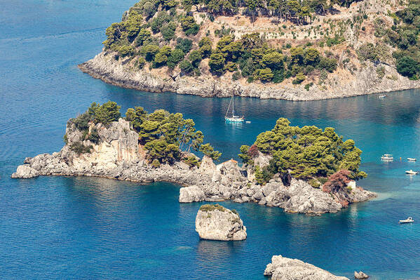 Islet Poster featuring the photograph The islet of Panagia in Parga - Greece #1 by Constantinos Iliopoulos