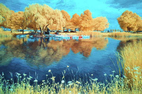 Painterly Poster featuring the photograph The Lagoon - 1 #1 by John Roach