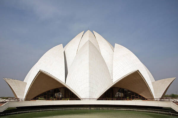 Lotus Temple Poster featuring the photograph The Lotus Temple in New Delhi #3 by Aivar Mikko