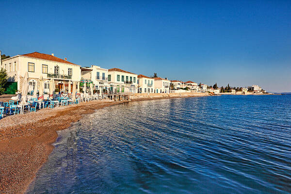 Architecture Poster featuring the photograph The town of Spetses island - Greece #1 by Constantinos Iliopoulos