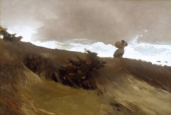 Winslow Homer Poster featuring the painting The West Wind #1 by Winslow Homer