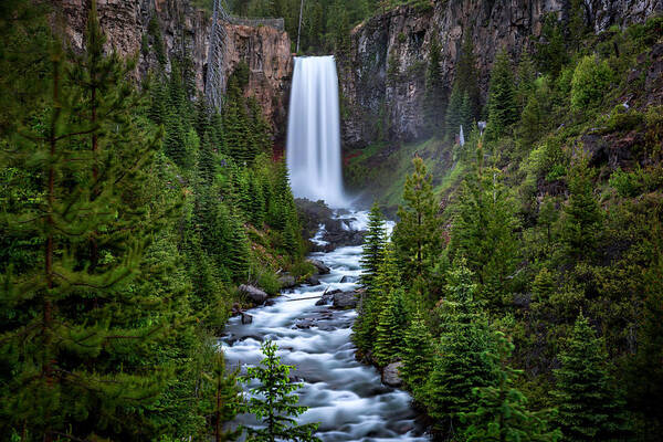 River Poster featuring the photograph Tumalo Falls #1 by Cat Connor