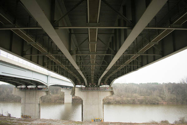 Alabama Poster featuring the photograph Under the Bridge 1 - Florence, Alabama by James-Allen