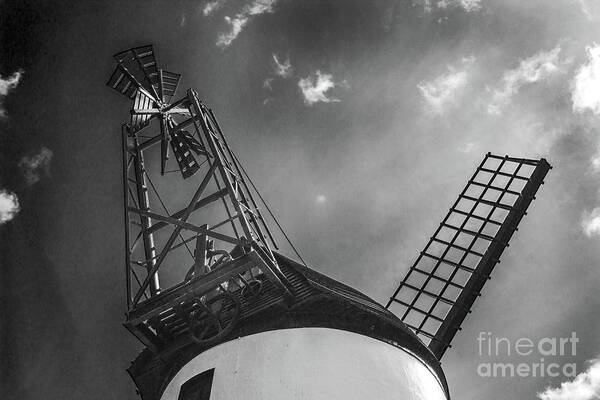 Windmill Poster featuring the photograph Unusual View of Windmill - St Annes - England by Doc Braham