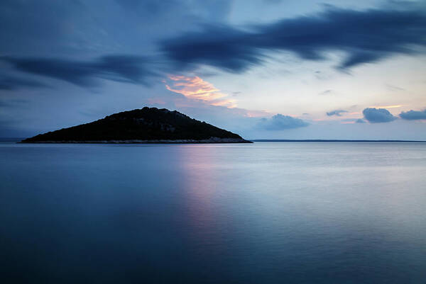 Losinj Poster featuring the photograph Veli Osir Island at dawn, Losinj Island, Croatia. #1 by Ian Middleton
