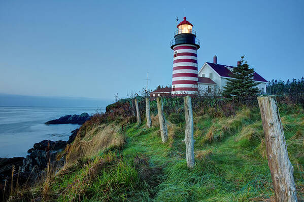 Maine Poster featuring the photograph West Quoddy Head Light #1 by Joe Paul
