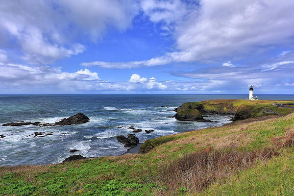 Yaquina Head Lighthouse Poster featuring the photograph Yaquina Head Lighthouse #1 by Mark Whitt