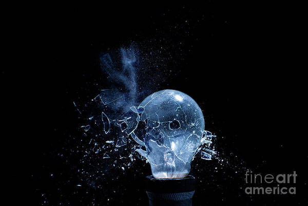 Bulb Poster featuring the photograph Bulb Explosion #10 by Gualtiero Boffi