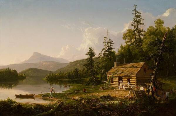 Home In The Woods Poster featuring the painting Home in the Woods #10 by Thomas Cole