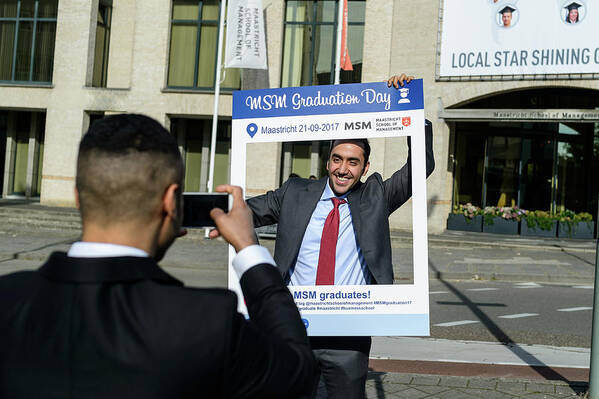  Poster featuring the photograph MSM Graduation Ceremony 2017 #10 by Maastricht School Of Management
