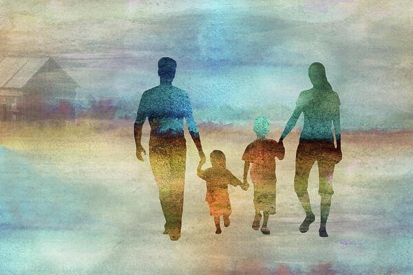 Family Poster featuring the digital art 11007 Family by Pamela Williams