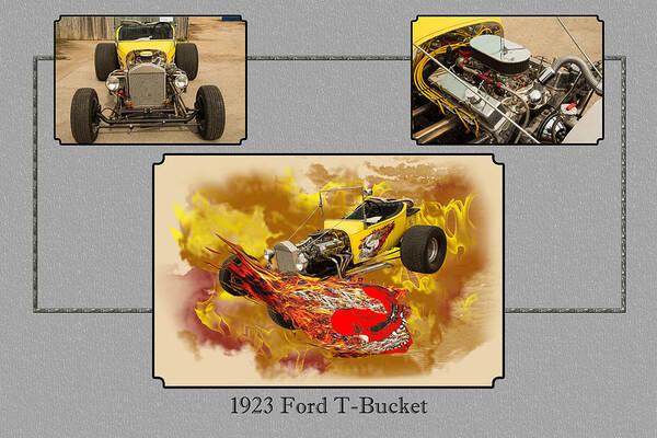 1923 Ford T-bucket Poster featuring the photograph 1923 Ford T-Bucket Vintage Classic Car Photograph 5691.02 by M K Miller