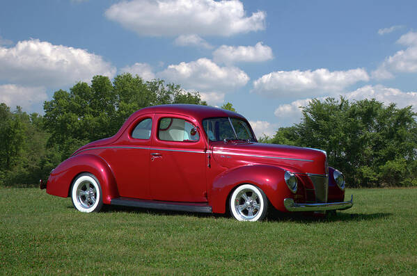1940 Poster featuring the photograph 1940 Ford Hot Rod Coupe by Tim McCullough