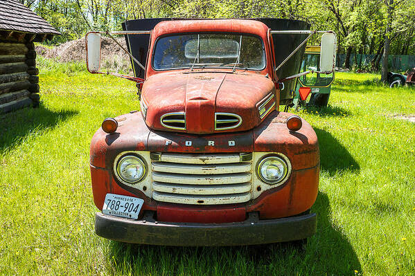 Red Poster featuring the photograph 1949 Ford Truck by Donald Erickson