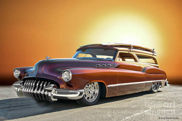 Auto Poster featuring the photograph 1950 Buick Custom Woody Wagon V by Dave Koontz