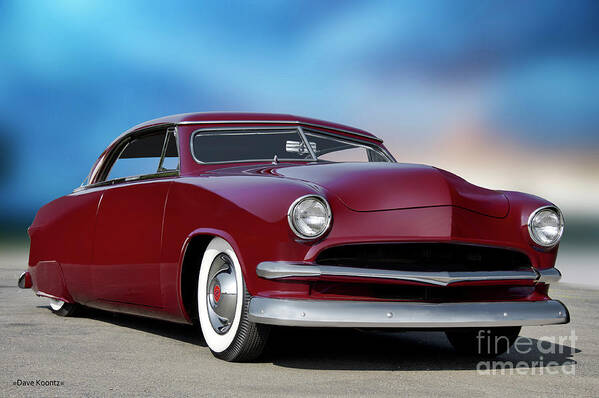 Auto Poster featuring the photograph 1951 Ford Custom Victoria V by Dave Koontz