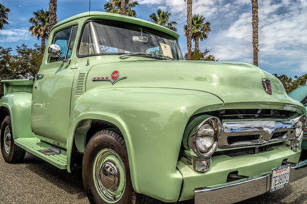 Truck Poster featuring the photograph 1956 Ford F-100 Pickup by Steve Benefiel