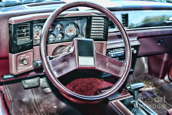 Paul Ward Poster featuring the photograph 1986 El Camino SS Steering Wheel by Paul Ward