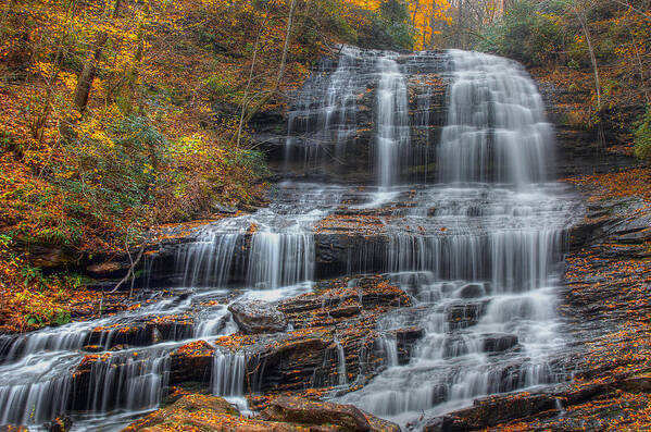 Waterfall Poster featuring the photograph Autumn Waterfall #2 by Blaine Owens
