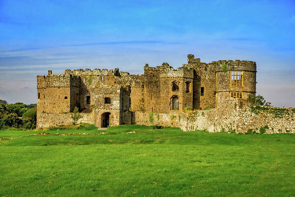 Pembrokeshire Poster featuring the photograph Castle Carew #2 by Mark Llewellyn