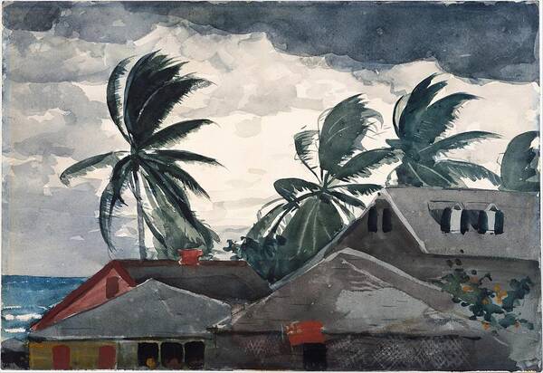 Winslow Homer Poster featuring the painting Hurricane Bahamas #4 by Winslow Homer
