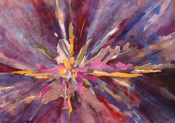 Creation Poster featuring the mixed media Let There Be Light #2 by Joan Jones