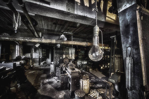Silk Mill Poster featuring the photograph Metal Shop 1 by Robert Fawcett