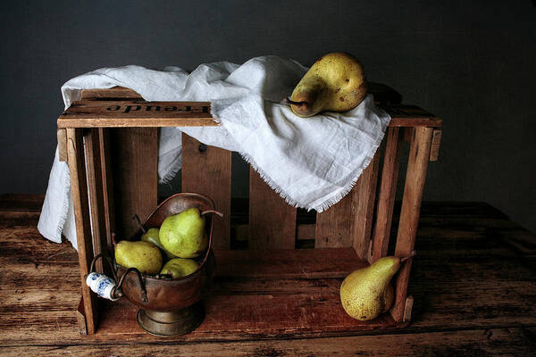 Still Life Poster featuring the photograph Still-Life with Pears #2 by Nailia Schwarz