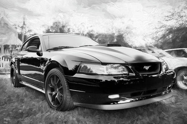 2003 Mustang Poster featuring the photograph 2003 Ford Mustang Mach 1 BW by Rich Franco