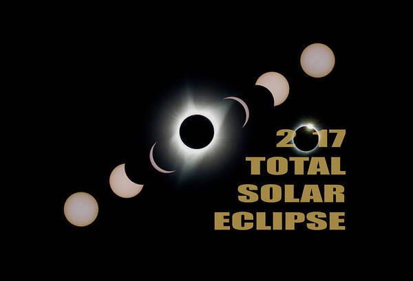 Total Poster featuring the photograph 2017 Total Solar Eclipse Phases by David Gn
