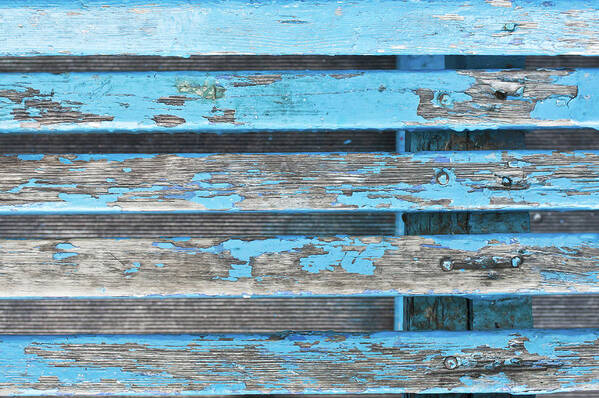 Abstract Poster featuring the photograph Blue wood #28 by Tom Gowanlock