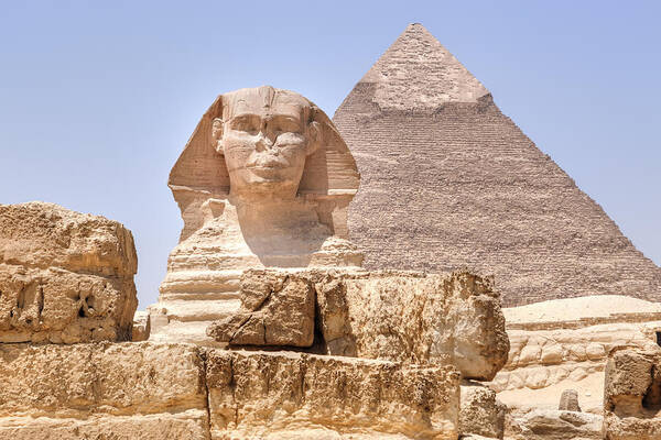 Great Sphinx Of Giza Poster featuring the photograph Great Sphinx of Giza - Egypt #3 by Joana Kruse