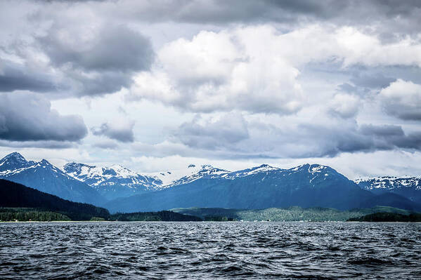 Places Poster featuring the photograph Mountain Range Scenes In June Around Juneau Alaska #3 by Alex Grichenko