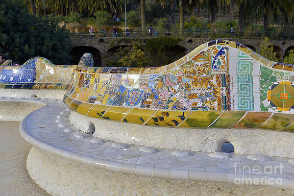 Arc Poster featuring the photograph Park Guell #3 by Svetlana Sewell