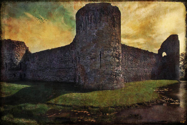 Castle Poster featuring the photograph Pevensey Castle Ruins #3 by Chris Lord