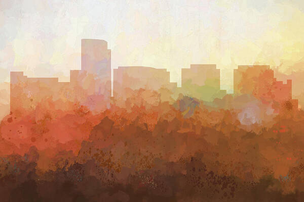 Rosslyn Virginia Skyline Poster featuring the digital art Rosslyn Virginia Skyline #3 by Marlene Watson