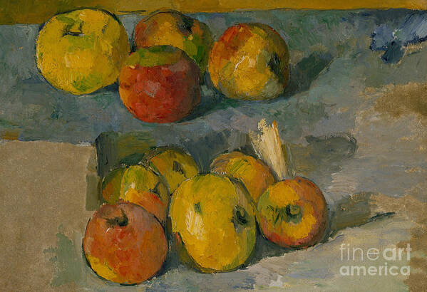 Apples Poster featuring the painting Apples by Paul Cezanne