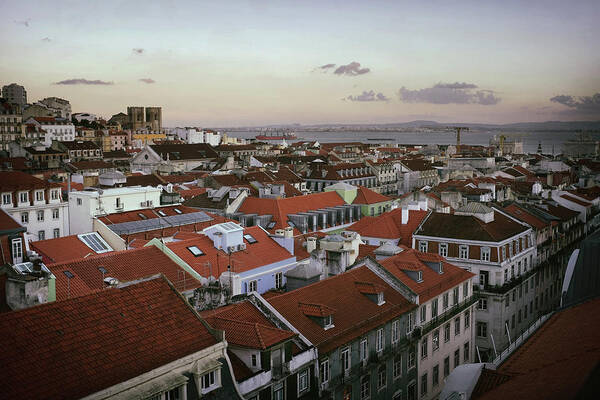 View Poster featuring the photograph Lisbon Downtown #4 by Carlos Caetano